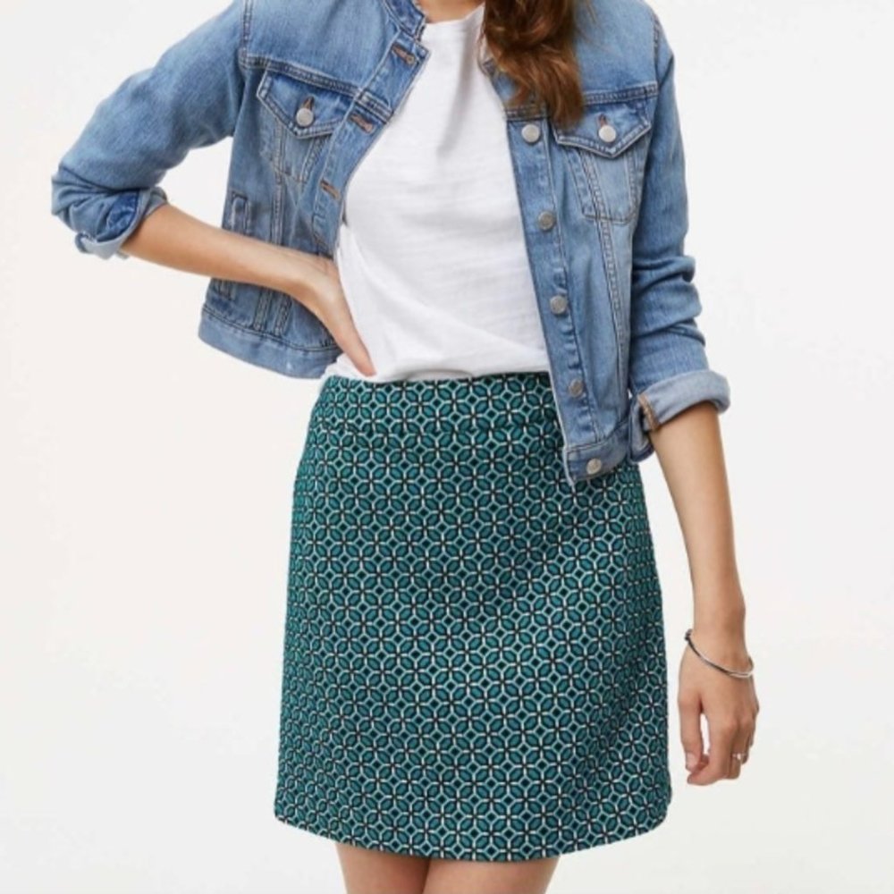 Ann Taylor LOFT Jacquard Mini Skirt